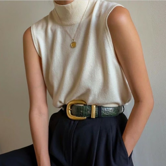 Massimo Dutti Tops - MASSIMO DUTTI wool silk blend sleeveless top